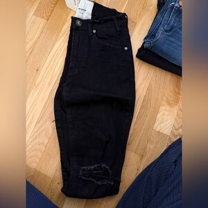 ONE TEASPOON black ripped skinny jeans